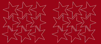 Naklejki gwiazdki 8 cm gwiazdy samoprzylepne 18 szt. ciemno czerwony matowy