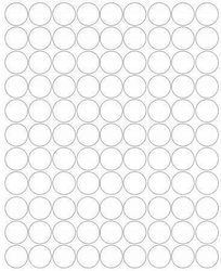 Naklejka koła 2 cm naklejki kółka kropki 99 sztuk biały matowy