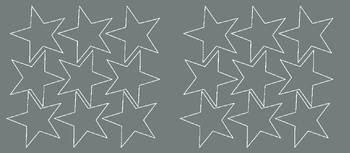 Naklejki gwiazdki 8 cm gwiazdy samoprzylepne 18 szt. szary z połyskiem