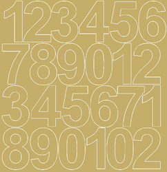 Naklejka cyfry samoprzylepne 12 cm naklejki złoty matowy