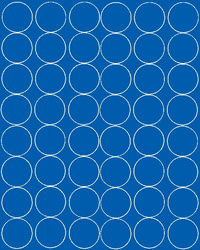 Naklejka koła 6 cm naklejki kółka kropki 48 szt. niebieski połysk