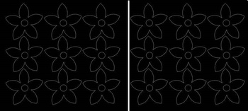 Naklejka na ścianę kwiaty naklejki kwiatki 18 szt czarny matowy