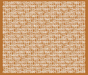 Naklejki cyfry samoprzylepne 7 mm miedziany matowy