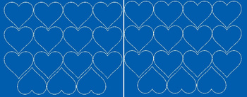 Naklejki serca walentynki 6 cm naklejka 30 szt niebieski matowy