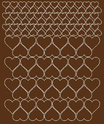 Naklejka na rower kask naklejki serca 116 szt brązowy połysk