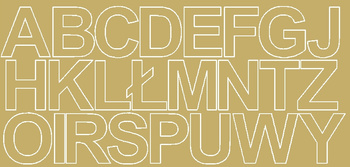 Naklejka litery samoprzylepne 7 cm naklejki złoty matowy