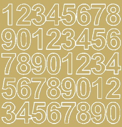 Naklejka cyfry samoprzylepne 3,5 cm naklejki złoty z połyskiem