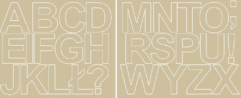 Naklejka litery samoprzylepne 6 cm naklejki beżowy matowy