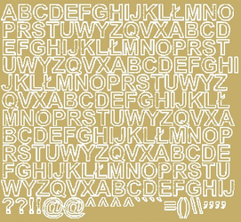 Naklejka litery samoprzylepne 1.5 cm naklejki złoty z połyskiem