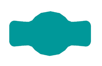 Etykieta na słoik 7x4 cm na przetwory 72 szt. turkusowy matowy