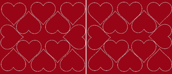 Naklejki serca walentynki 7 cm 24 sztuki ciemno czerwony matowy