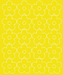 Naklejka na ścianę okno kwiaty  kwiatki 20 sztuk żółty matowy