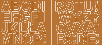 Naklejki litery samoprzylepne 5 cm miedziany matowy