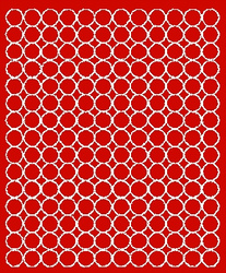 Naklejka koła 1,5 cm naklejki kółka kropki 180 szt czerwony mat