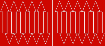 Naklejka strzałki 15x4cm 20 sztuk naklejki czerwony z połyskiem