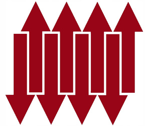 Naklejka strzałki 30x10 cm 8 szt naklejki ciemno czerwony matowy