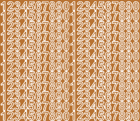 Naklejki cyfry samoprzylepne 1,5 cm miedziany matowy