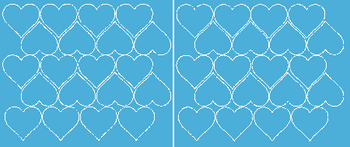 Naklejki serca walentynki 5 cm naklejka 40 sztuk  jasnoniebieski matowy