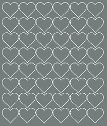 Naklejki serca walentynki 3 cm naklejka 48 szt szary z połyskiem