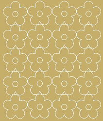 Naklejka na ścianę kwiaty naklejki kwiatki 20 sztuk złoty matowy