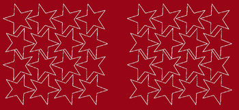 Naklejki gwiazdki 6 cm gwiazdy samoprzylepne 32 szt. ciemno czerwony z połyskiem