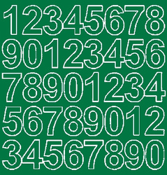 Naklejka cyfry samoprzylepne 3,5 cm naklejki zielony z połyskiem