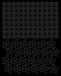 Naklejka na rower kask kwiaty kwiatki 120 sztuk czarny połysk