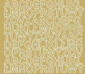 Naklejka litery samoprzylepne 2 cm naklejki złoty z połyskiem