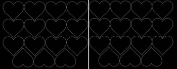 Naklejki serca walentynki 6 cm naklejka 30 sztuk czarny połysk