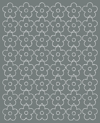 Naklejka na ścianę kwiaty 3 cm kwiatki 48 sztuk szary połysk