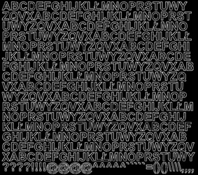 Naklejka litery samoprzylepne 1 cm naklejki czarny matowy