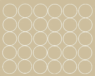 Naklejka koła 8 cm naklejki kółka grochy kropki 30 sztuk beżowy z połyskiem