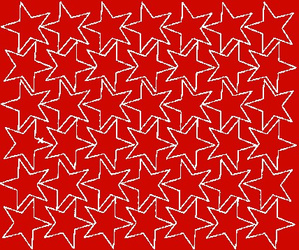 Naklejki gwiazdki 4 cm gwiazdy samoprzylepne 42 szt. czerwony matowy