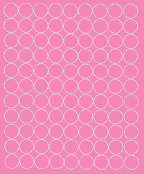 Naklejka koła 4 cm naklejki kółka kropki 99 sztuk różowy matowy