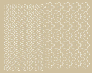 Naklejka na rower kask kwiaty kwiatki 112 sztuk beżowy połysk