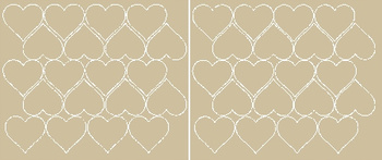 Naklejki serca walentynki 5 cm naklejka 40 sztuk beżowy połysk