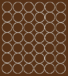 Naklejka koła 3 cm naklejki kółka kropki 42 szt brązowy połysk