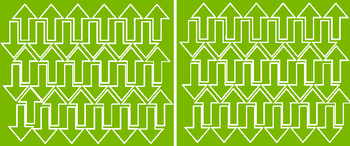 Naklejki strzałki, strzałka 5x3 cm 72 szt. limonkowy zielony matowy