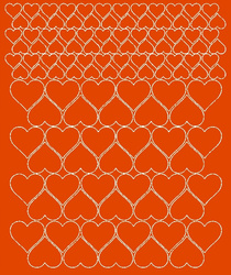 Naklejka na rower kask naklejki serca 116 szt pomarańczowy matowy