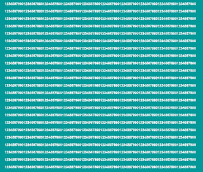 Naklejka cyfry samoprzylepne 3 mm naklejki turkusowy matowy