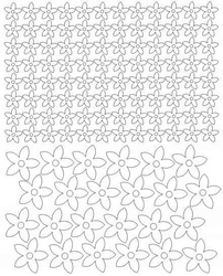 Naklejka na rower kask kwiaty kwiatki 120 sztuk biały połysk