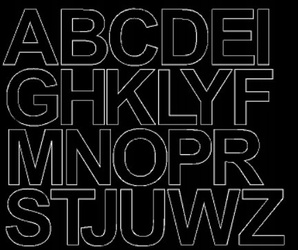 Naklejka litery samoprzylepne 4,5 cm naklejki czarny matowy