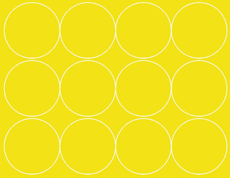 Naklejka koła 12 cm naklejki kółka kropki 12 szt żółty matowy
