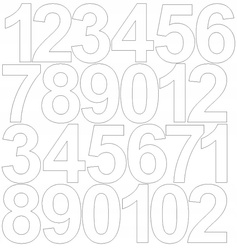 Naklejka cyfry samoprzylepne 12 cm naklejki biały matowy