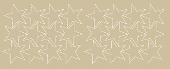 Naklejki gwiazdki 7 cm gwiazdy samoprzylepne 24 szt. beżowy matowy