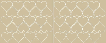 Naklejki serca walentynki 6 cm naklejka 30 sztuk beżowy matowy