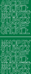 Naklejka litery samoprzylepne 3,5 cm naklejki zielony połysk
