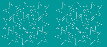 Naklejki gwiazdki 8 cm gwiazdy samoprzylepne 18 szt. turkusowy matowy