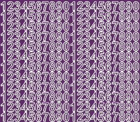 Naklejka cyfry samoprzylepne 1,5 cm naklejki fioletowy matowy