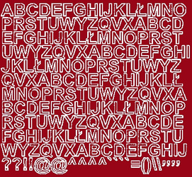 Naklejka litery samoprzylepne 1.5 cm naklejki ciemno czerwony z połyskiem